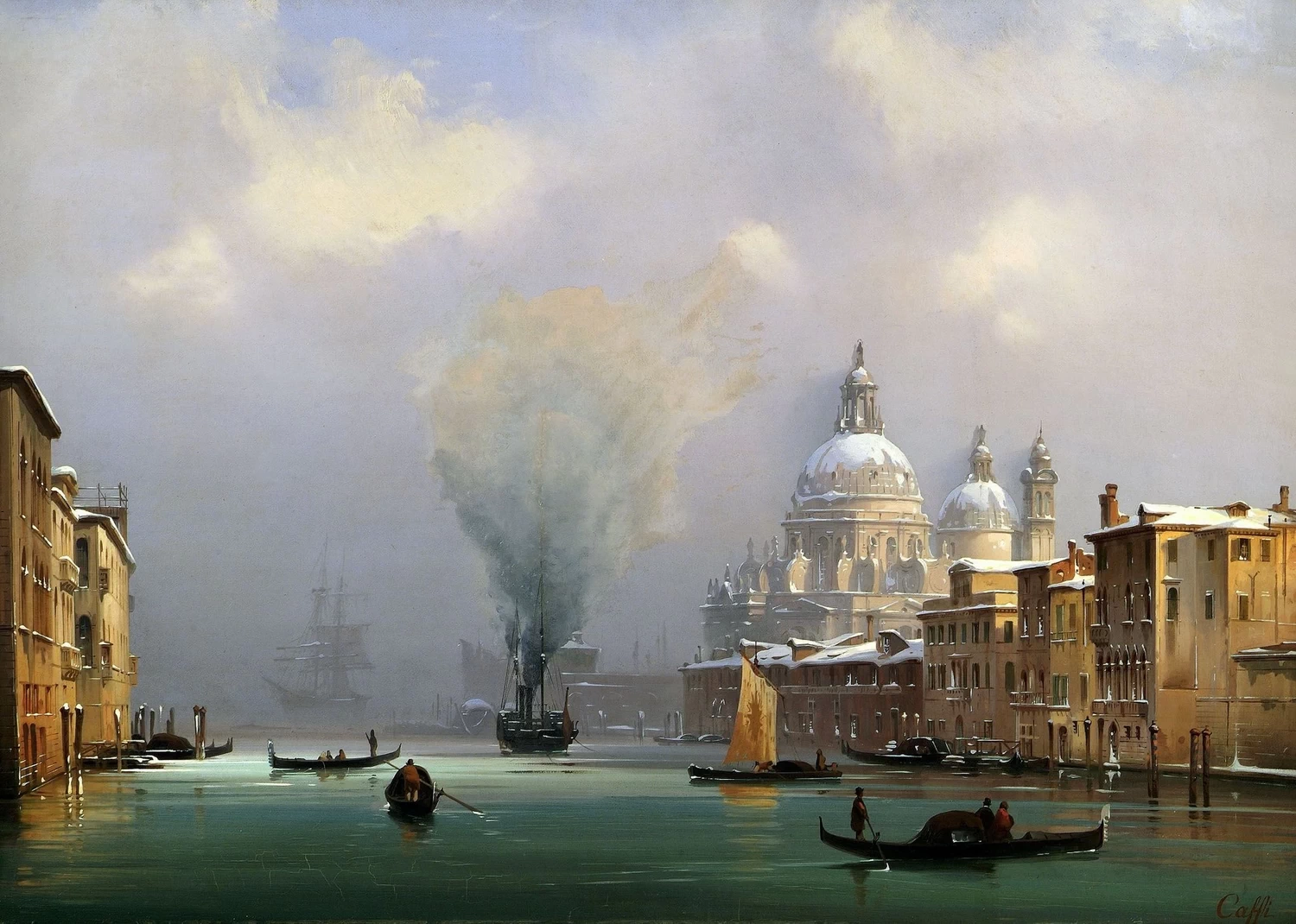 Venezia coperta di neve - Museo Civico Revoltella, Trieste